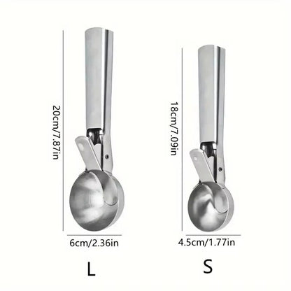 Premium Stainless Steel Ice Cream Scoop  Fruit Scoop  Multifunctional Kitchen Serving Tool 5