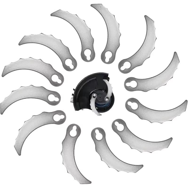 12-Pack Metal Grass Trimmer Replacement Blades – Durable Cutter Heads for Weed Whacker & Brush Cutting