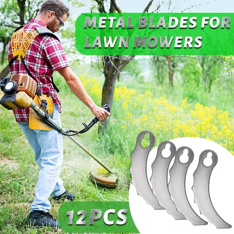 12Pack Metal Grass Trimmer Replacement Blades  Durable Cutter Heads For Weed Whacker  Brush Cutting 1