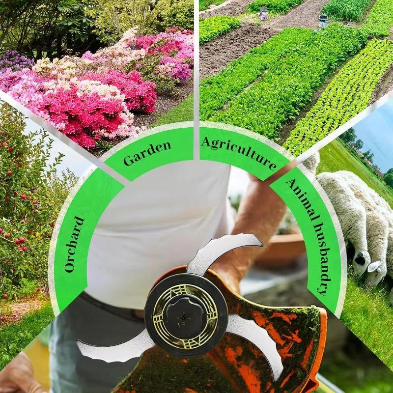 12Pack Metal Grass Trimmer Replacement Blades  Durable Cutter Heads For Weed Whacker  Brush Cutting 2