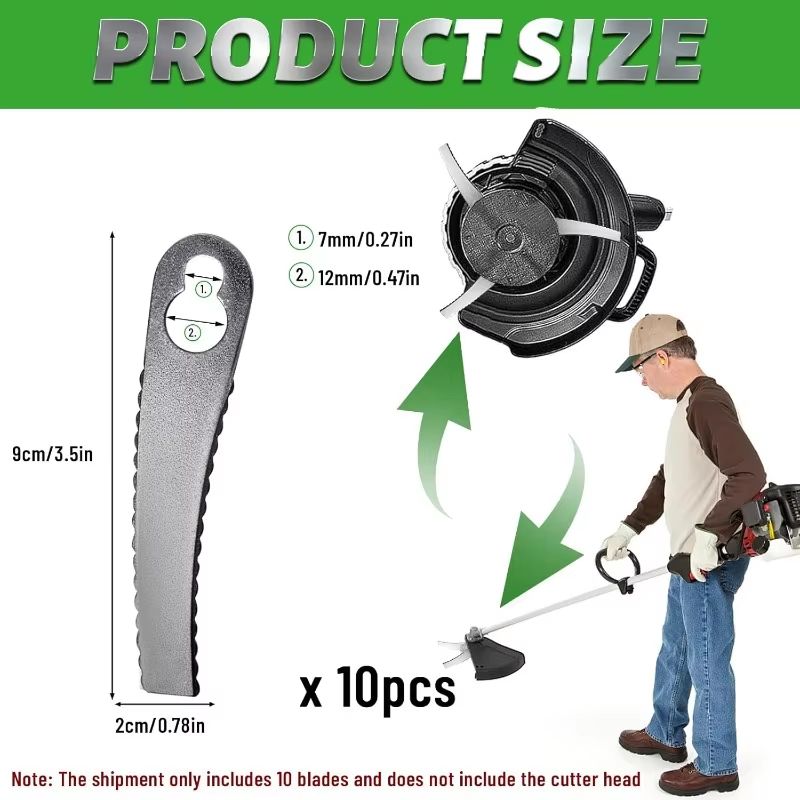 Durable Metal Blade For Brush Cutter  Edger  Universal Replacement Lawn MowerWeed Whacker Blade 1