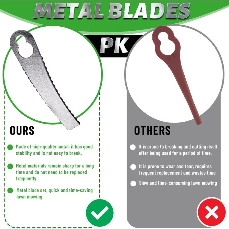 Durable Metal Blade For Brush Cutter  Edger  Universal Replacement Lawn MowerWeed Whacker Blade 4