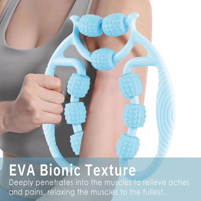 Premium DeepTissue Leg  Body Massage Roller With Handle  Cellulite  Lymphatic Support 9