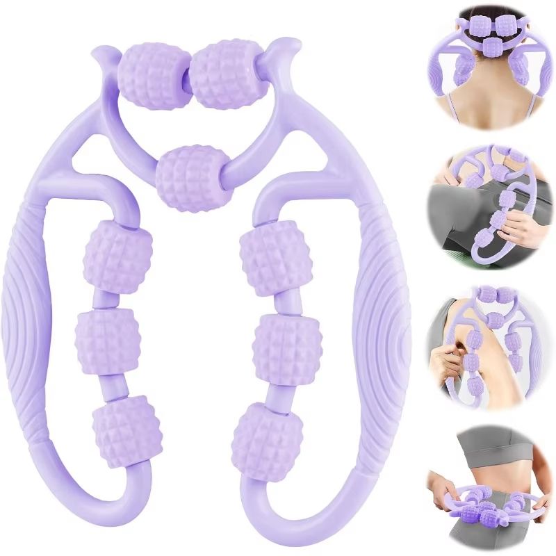 Premium DeepTissue Leg  Body Massage Roller With Handle  Cellulite  Lymphatic Support 7