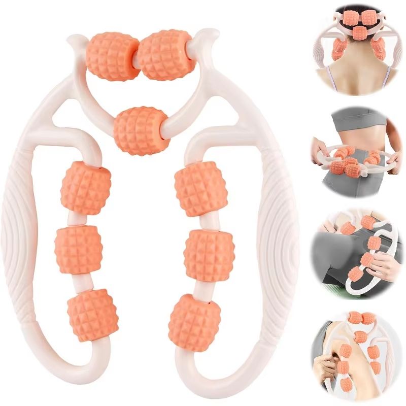 Premium DeepTissue Leg  Body Massage Roller With Handle  Cellulite  Lymphatic Support 8