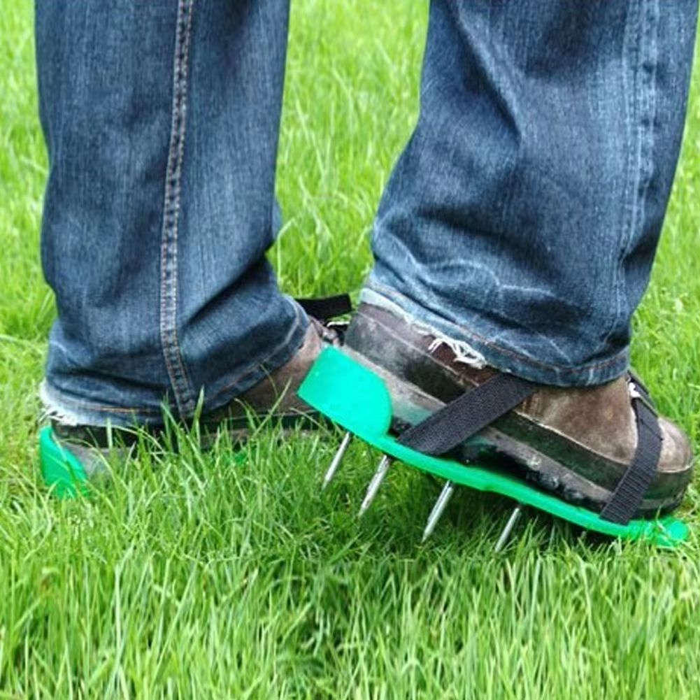 GroundWalk Lawn Aerator Shoes  Spiked Garden Soil Aeration Sandals For Yard  Lawn 1