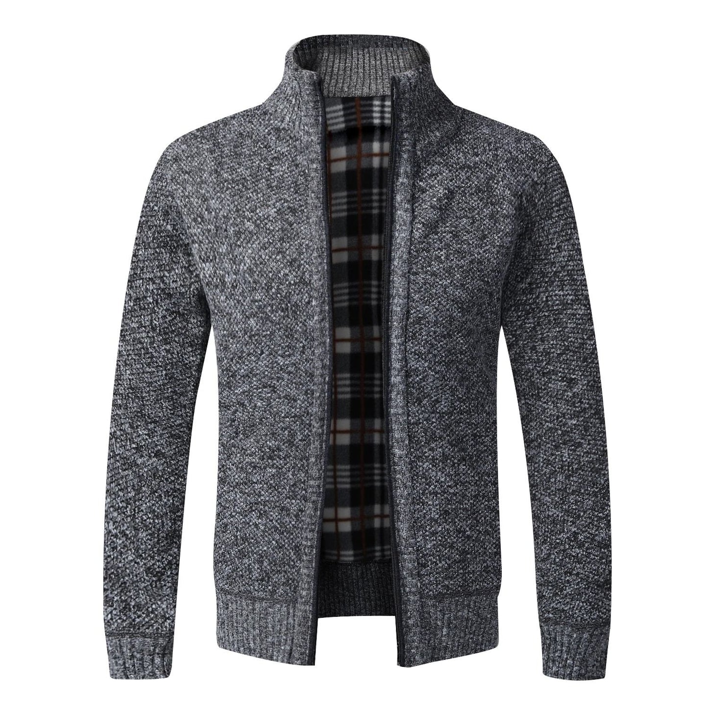 Mens Warm Fleece Zip Cardigan Sweater 11