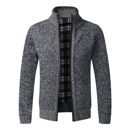 Mens Warm Fleece Zip Cardigan Sweater 11