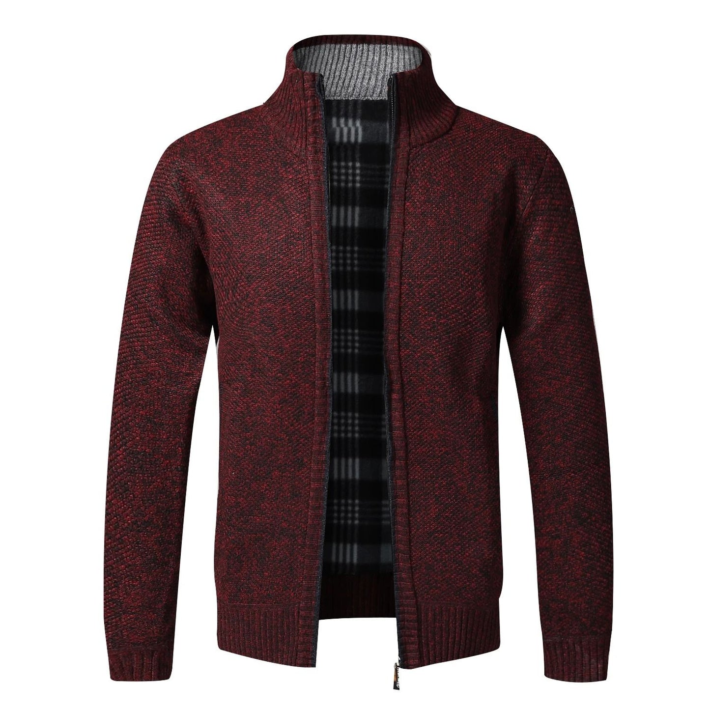 Mens Warm Fleece Zip Cardigan Sweater 12