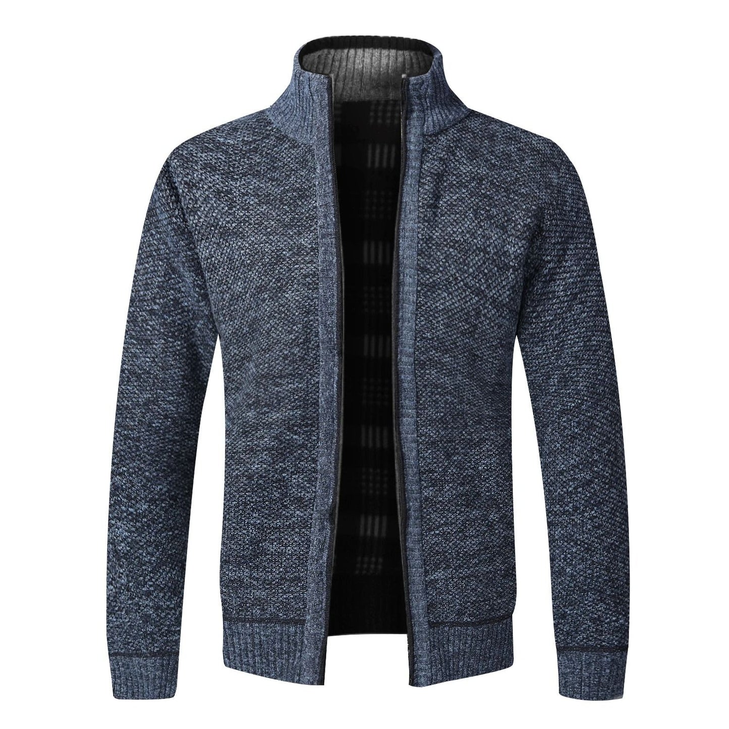 Mens Warm Fleece Zip Cardigan Sweater 3