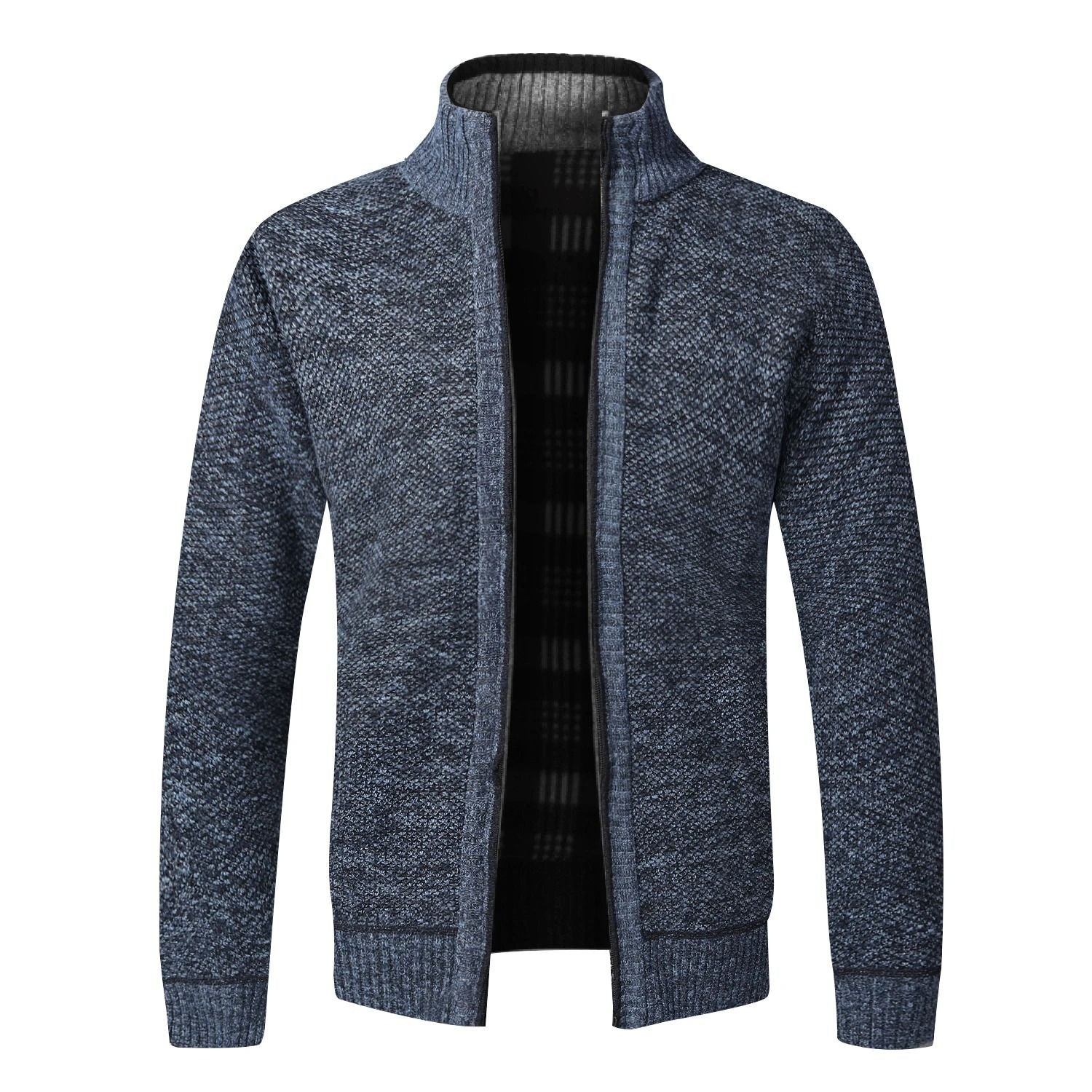 Mens Warm Fleece Zip Cardigan Sweater 7