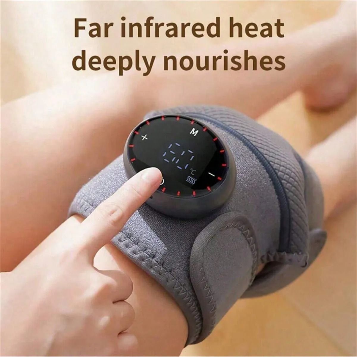 Rechargeable Heated Knee Massager With Adjustable Heat And Vibration 3