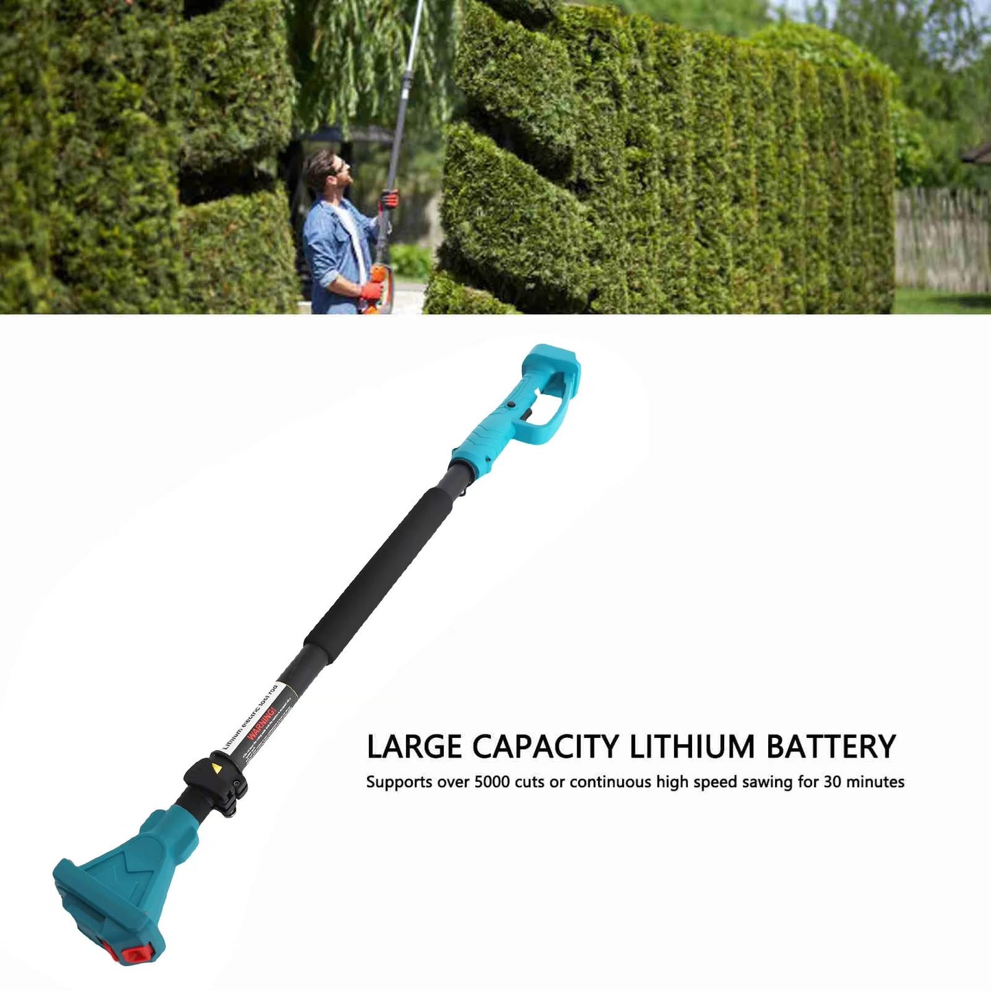 SkyTrim Cordless ExtensionPole Pruning Shears  492 Ft Reach With AntiSlip Handle  Rotating Head 3
