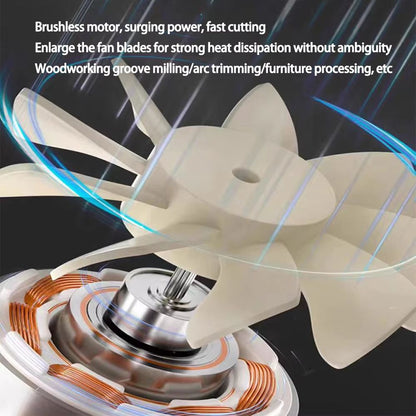 ProTrim Brushless Cordless Woodworking Trimmer  18V Compatible Milling  Engraving Slotting Machine 1