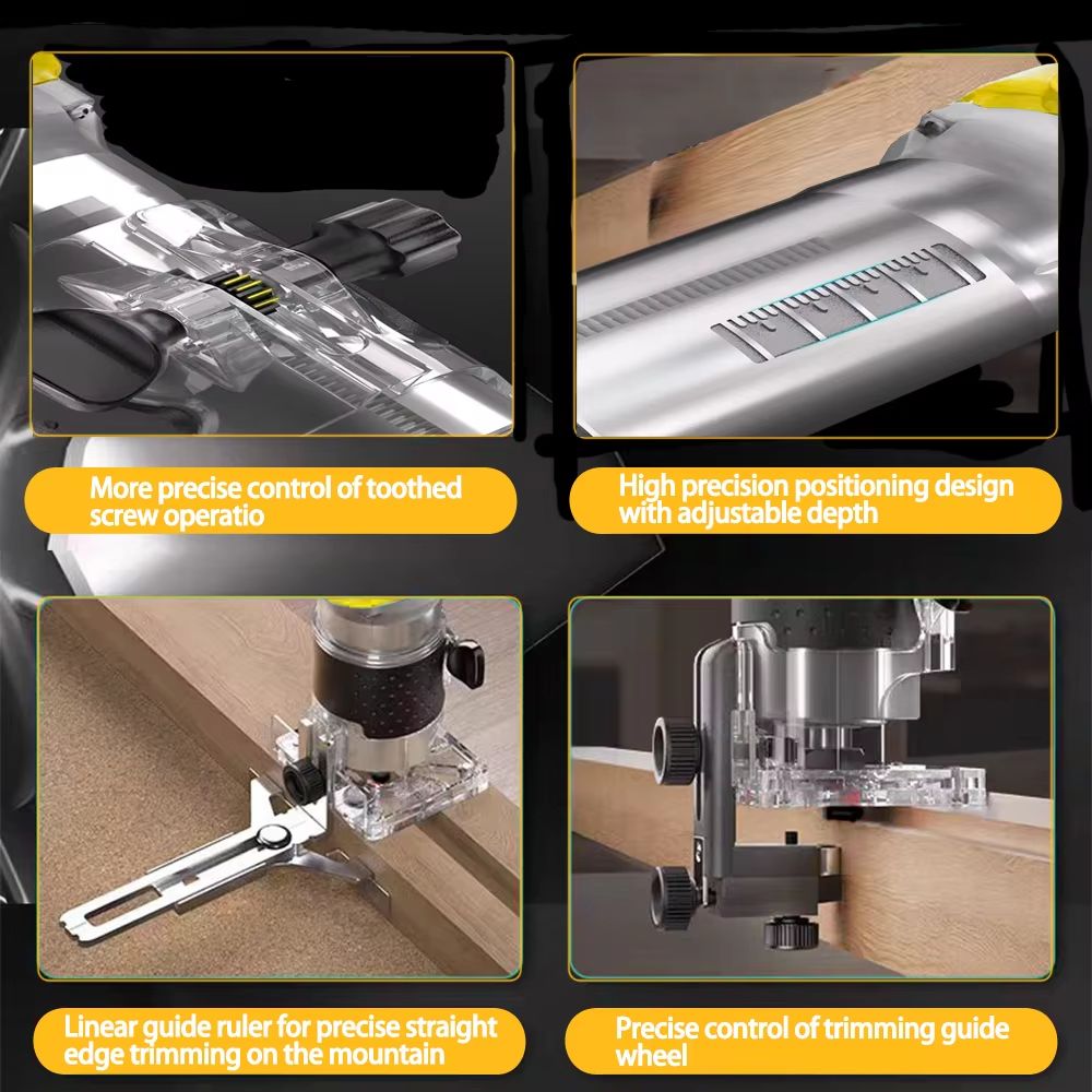 ProTrim Brushless Cordless Woodworking Trimmer  18V Compatible Milling  Engraving Slotting Machine 2
