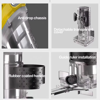 ProTrim Brushless Cordless Woodworking Trimmer  18V Compatible Milling  Engraving Slotting Machine 3