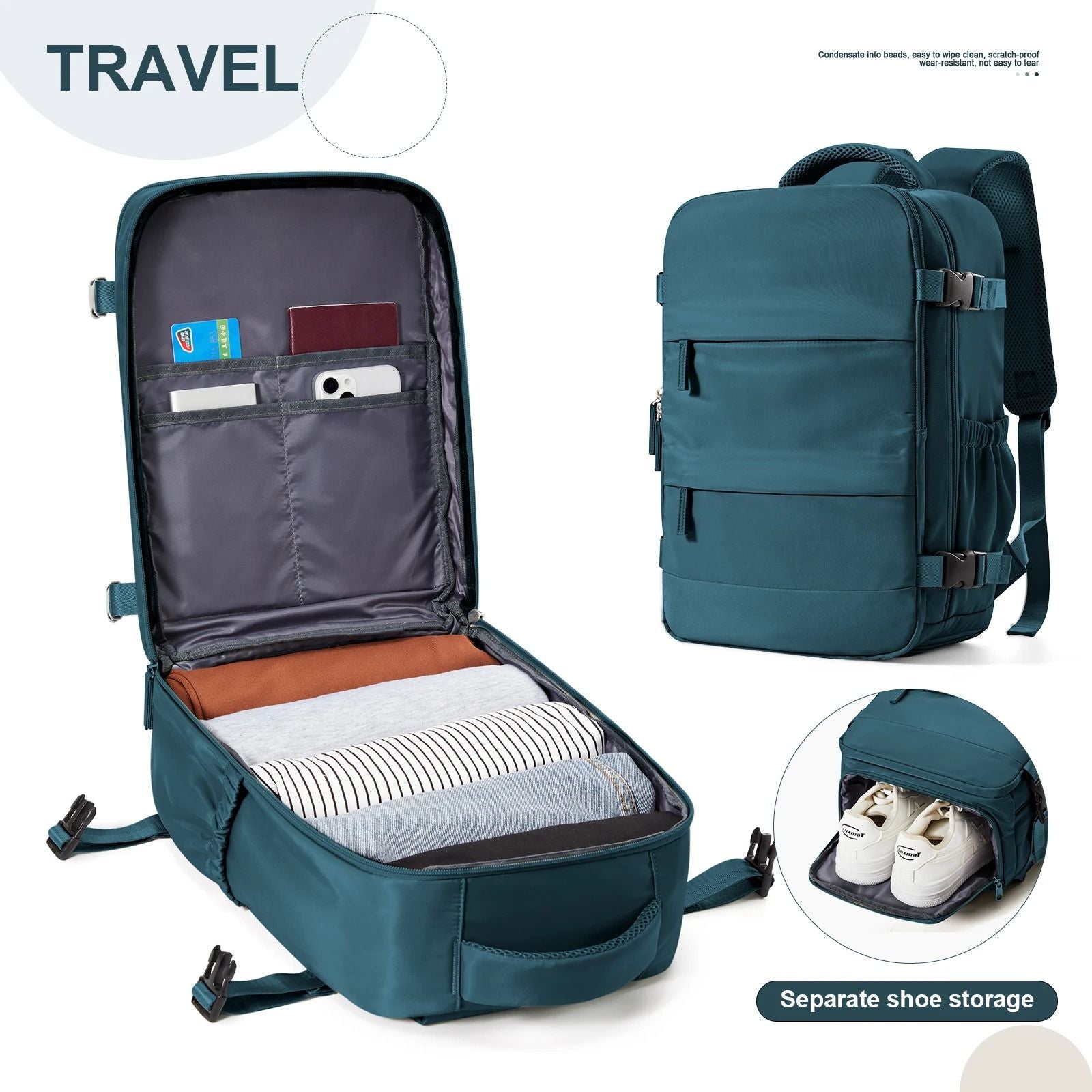 Compact Cabin Travel Backpack For Flights And Daily Commutes 9