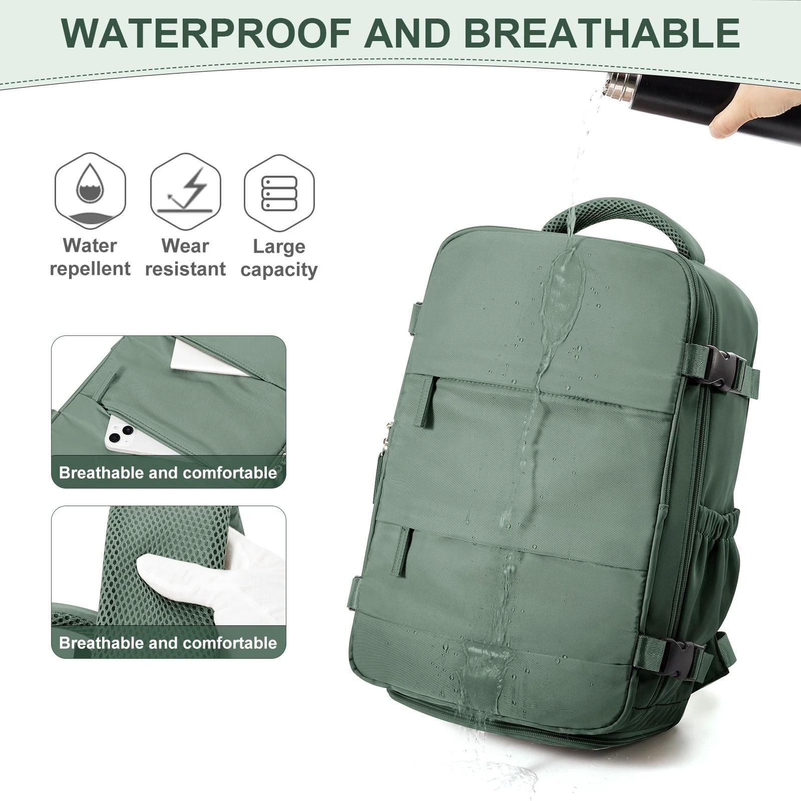 Compact Cabin Travel Backpack For Flights And Daily Commutes 5