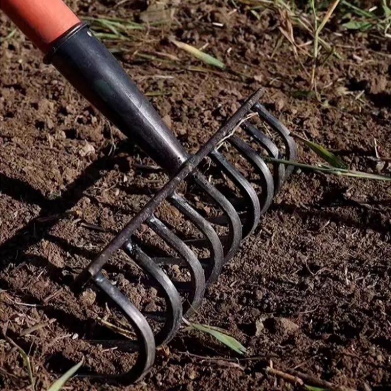 AgriGrip MultiFunctional 9Tooth Nail Rake  Durable ManganeseSteel Garden  Farm Tool 3