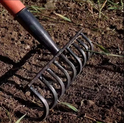 AgriGrip MultiFunctional 9Tooth Nail Rake  Durable ManganeseSteel Garden  Farm Tool 6