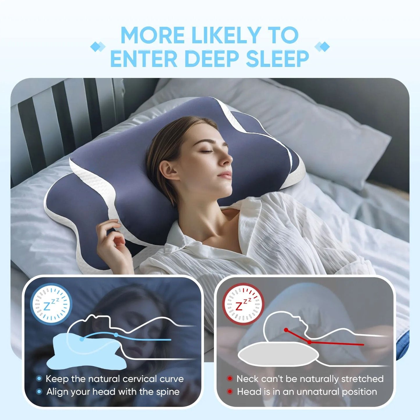 Ergonomic Memory Foam Cervical Pillow For Neck Pain Relief 6