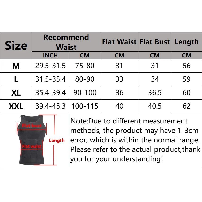 Mens Slimming Compression Vest Body Shaper Tank 5