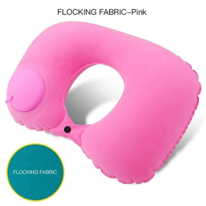 Inflatable UShape Travel Pillow With BuiltIn Pump 7