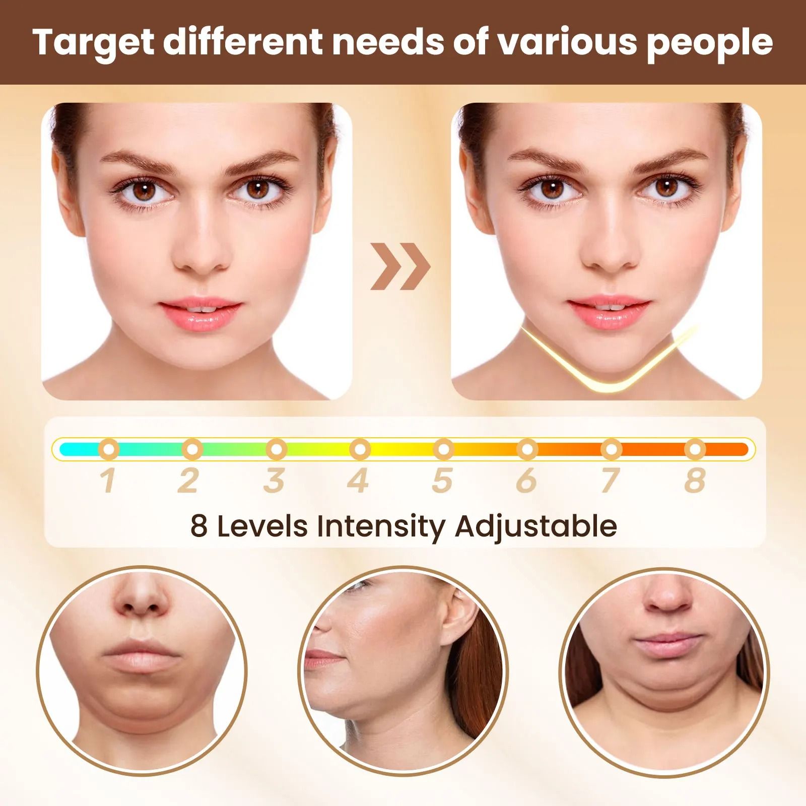 Electric V Face Lifting Beauty Device With EMS Microcurrent Massage 5