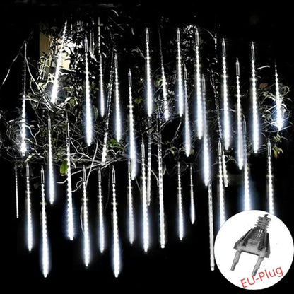 Solar Meteor Shower Rain Lights For Garden And Holiday Decoration 12