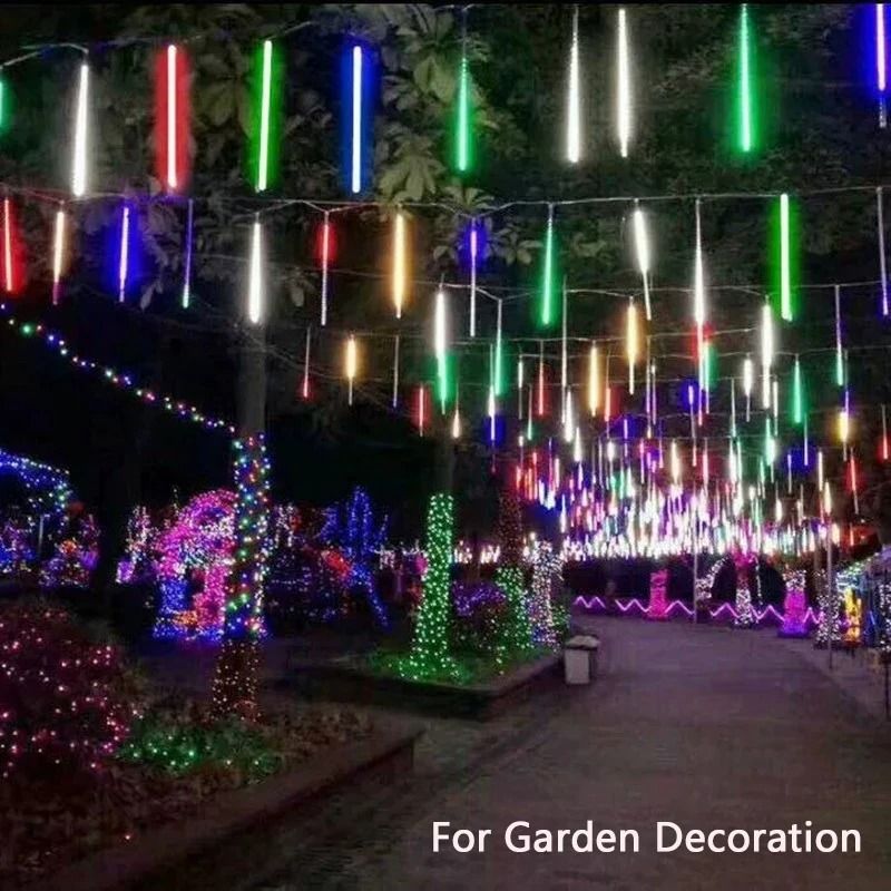 Solar Meteor Shower Rain Lights For Garden And Holiday Decoration 2