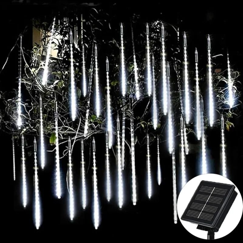 Solar Meteor Shower Rain Lights For Garden And Holiday Decoration 8