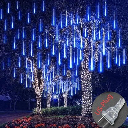 Solar Meteor Shower Rain Lights For Garden And Holiday Decoration 16
