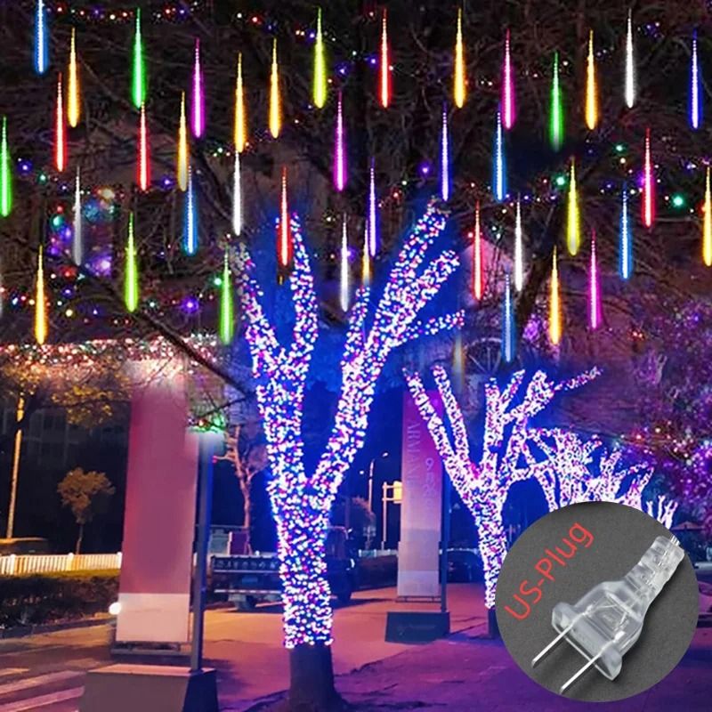 Solar Meteor Shower Rain Lights For Garden And Holiday Decoration 17