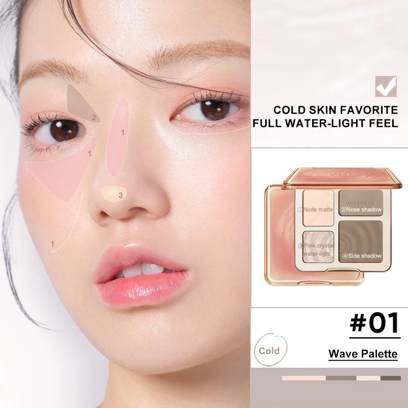 Natural Finish Highlighter And Contour Palette 6
