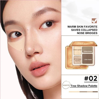 Natural Finish Highlighter And Contour Palette 8