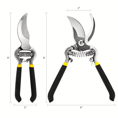 ProGrip 8 HeavyDuty Steel CurvedBlade Pruners  Garden Pruning Shears For Bush Shrub  Hedge Work 1