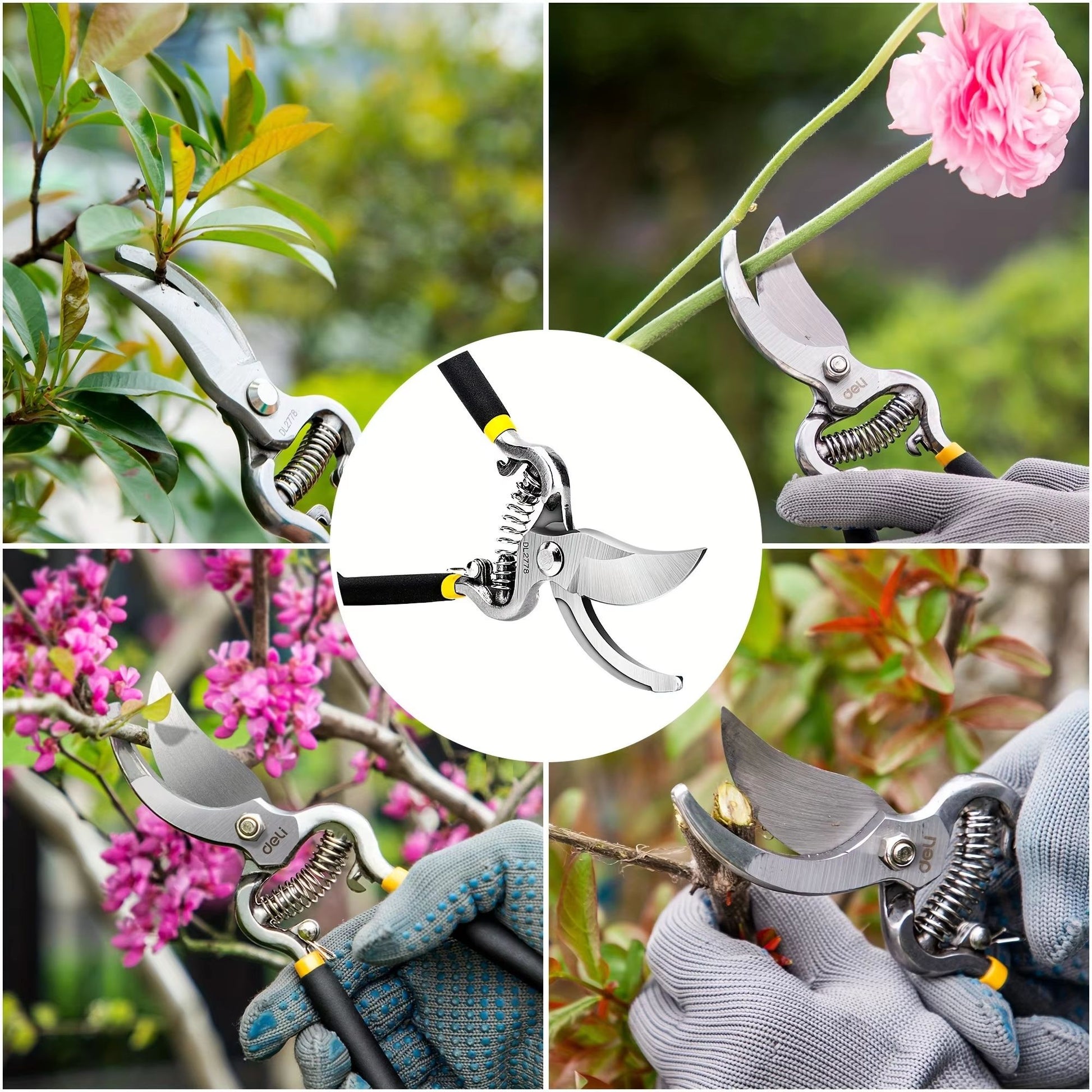 ProGrip 8 HeavyDuty Steel CurvedBlade Pruners  Garden Pruning Shears For Bush Shrub  Hedge Work 4