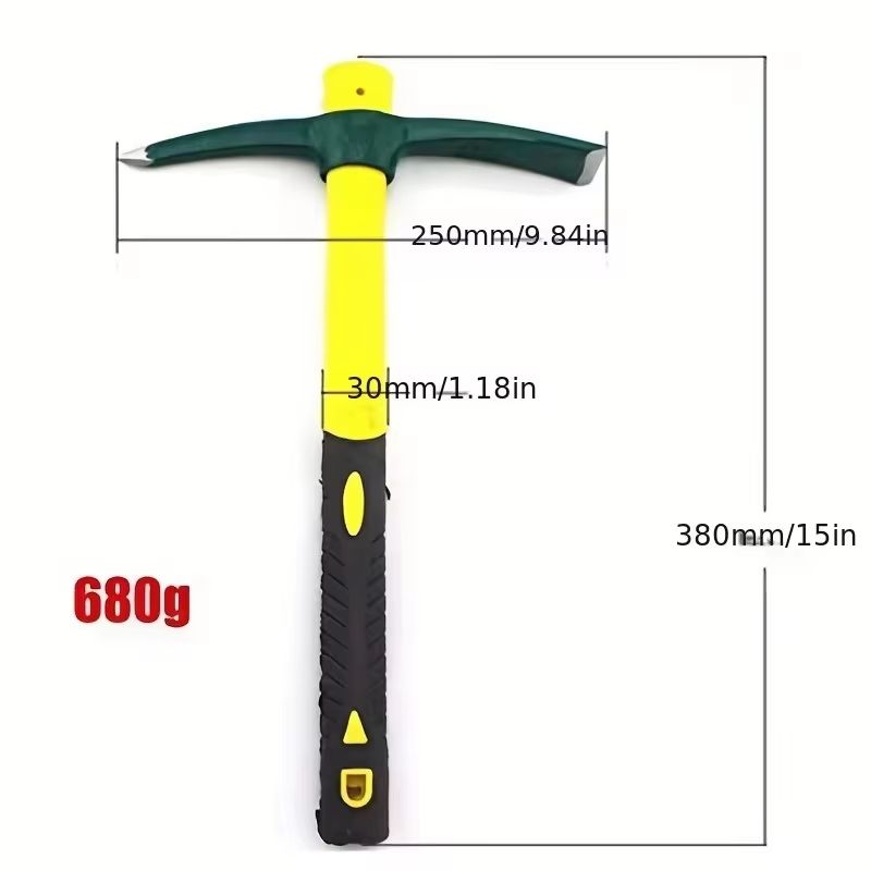 ForgeMaster Forged Weeding Garden Pick Axe With Fiberglass Handle  HeavyDuty Soil Loosening Tool Fo 2