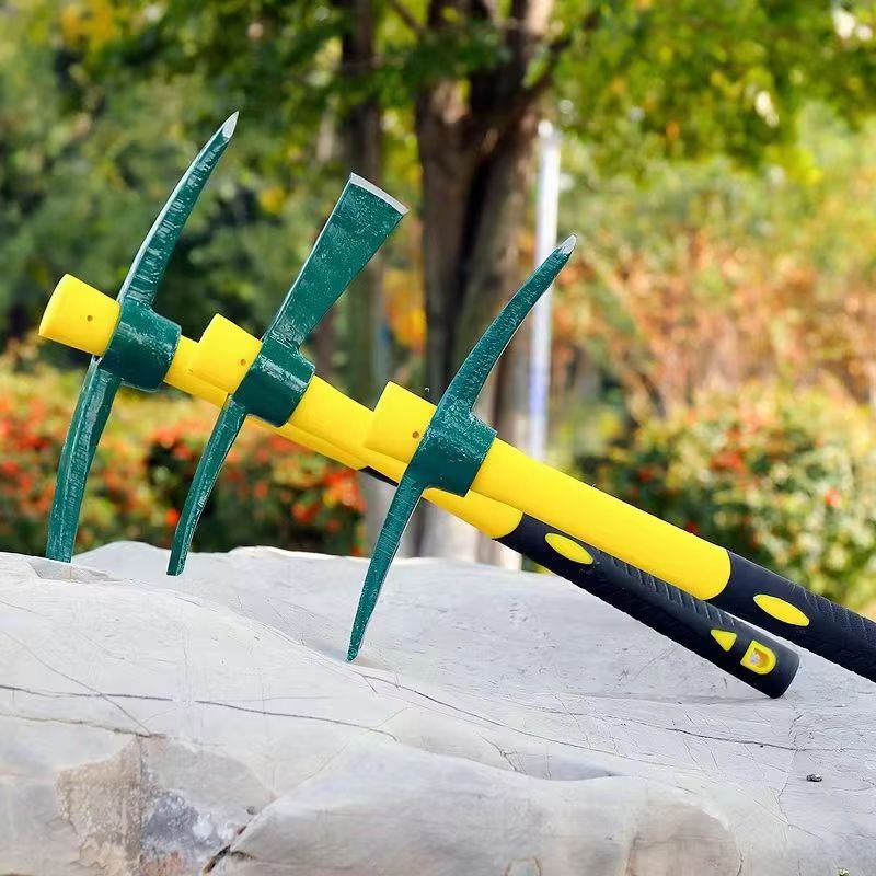 ForgeMaster Forged Weeding Garden Pick Axe With Fiberglass Handle  HeavyDuty Soil Loosening Tool Fo 5