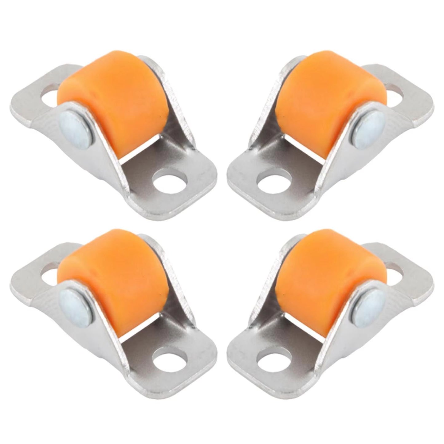 QuietGlide Silent Furniture Linear Wheels – Small Fixed Castor Set of 4 for Workbench, Cart, Shelves, Table or Chair