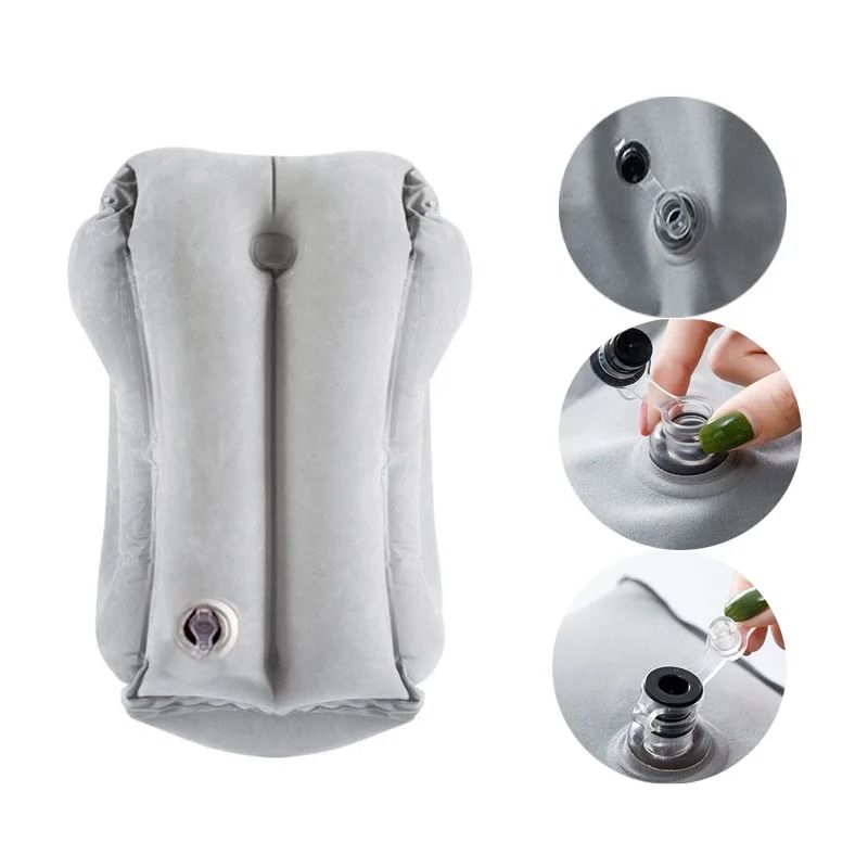 Inflatable Travel Pillow With Chin And Neck Support 3