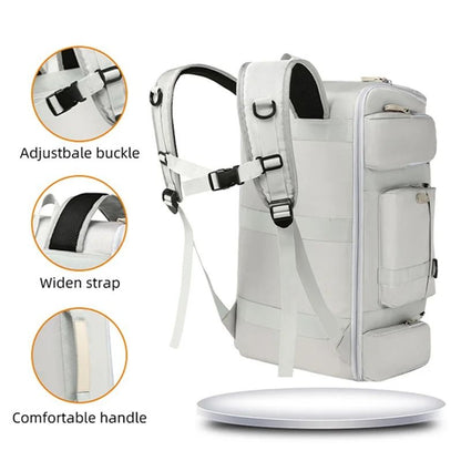Large Capacity Gym And Travel Backpack With Wet Dry Separation 4
