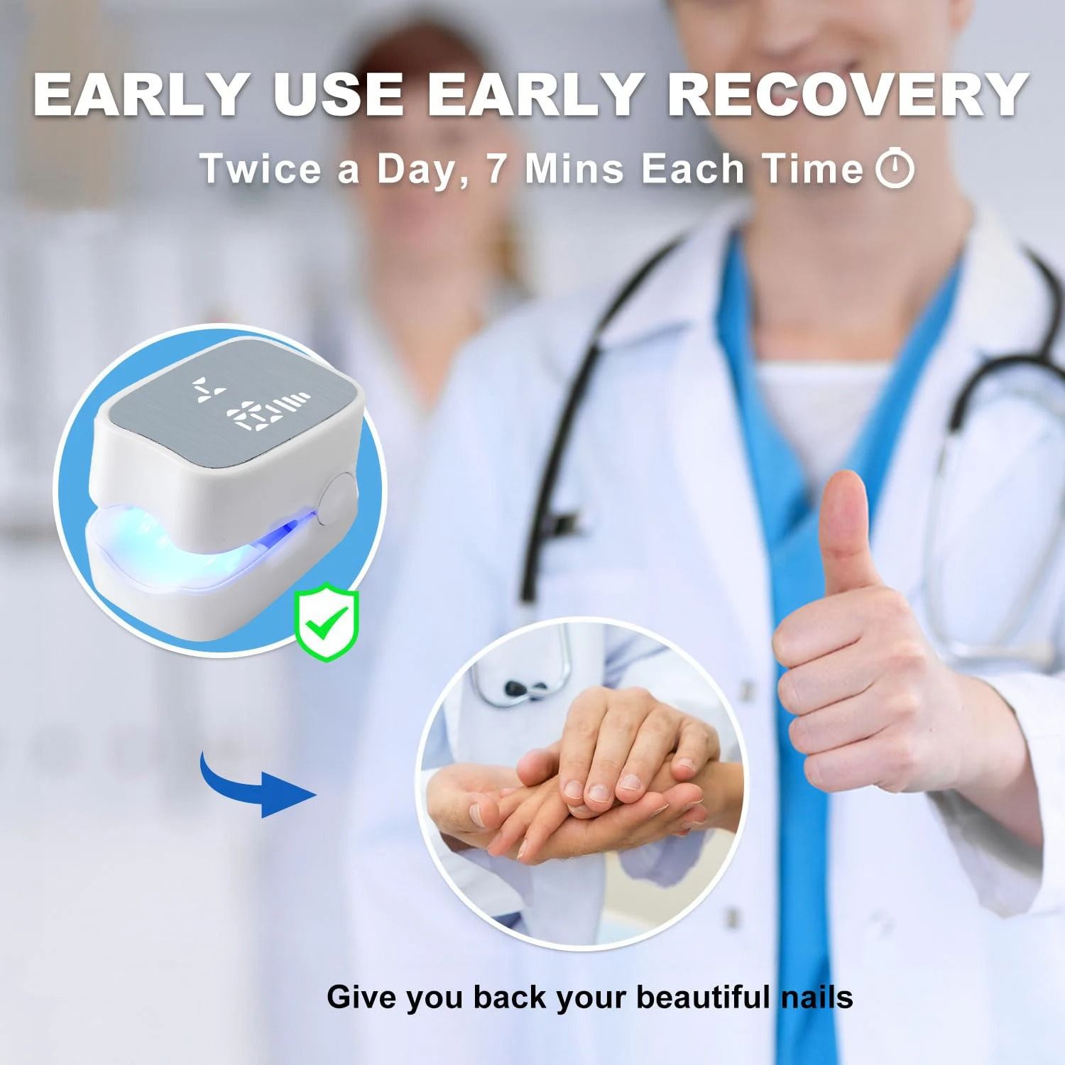 LED Laser Nail Fungus Treatment Device With Infrared And Blue Light Therapy 4