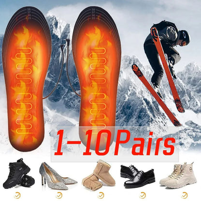 USB Heated Shoe Insoles With Carbon Fiber Heating Pads For Winter Warmth 2