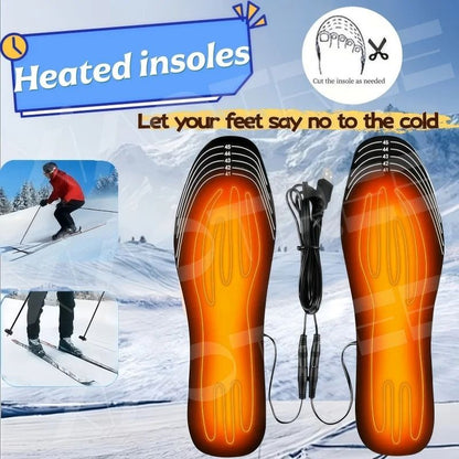 USB Heated Shoe Insoles With Carbon Fiber Heating Pads For Winter Warmth 6
