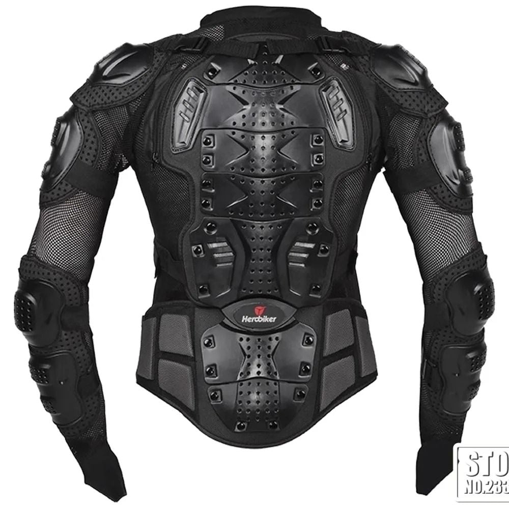 Motorcycle Full Body Armor Protection Jacket with Optional Shorts and Pants