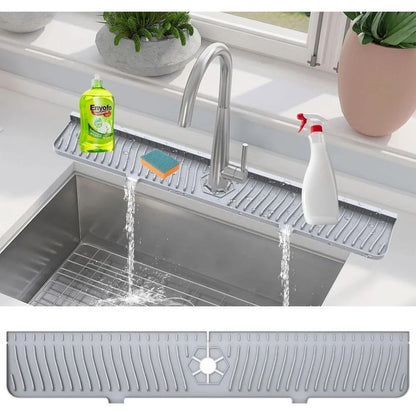 Silicone Faucet Water Catcher Mat for Kitchen and Bathroom