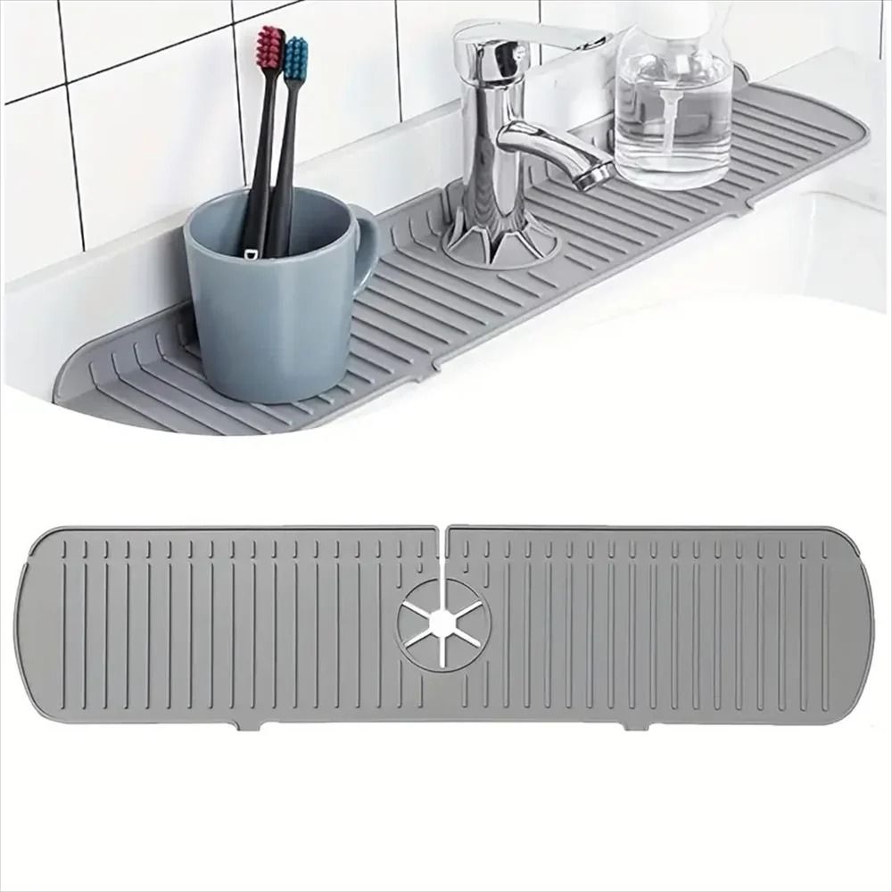 Silicone Faucet Water Catcher Mat For Kitchen And Bathroom 4