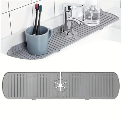 Silicone Faucet Water Catcher Mat For Kitchen And Bathroom 4