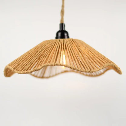RopeWoven HandWoven Rope Lampshade  Decorative Chandelier  Ceiling Light Cover 1